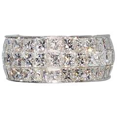 Fine Invisibly Set Diamond Gold Band Ring Fine Invisibly Set Diamond Gold Band Ring