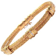 Ilias Lalaounis Diamond Woven Gold Bracelet