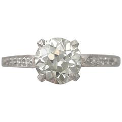 1.89Ct Diamond & Platinum Solitaire Ring - Antique Circa 1920 & Contemporary