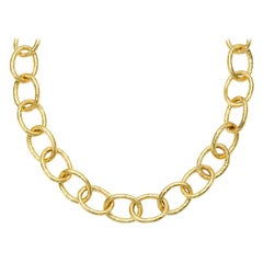 Susan Lister Locke Large Link Hand Hammered Chain in 18kt Gold