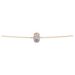 Rachel Koen Bracciale Hamsa con diamanti in oro rosa 14k 0,15cttw