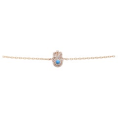 Rachel Koen Bracelet Hamsa en or rose 14 carats et diamants 0,15 carat poids total