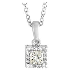 LB Exclusive 10K White Gold 0.25 ct Diamond Pendant Necklace