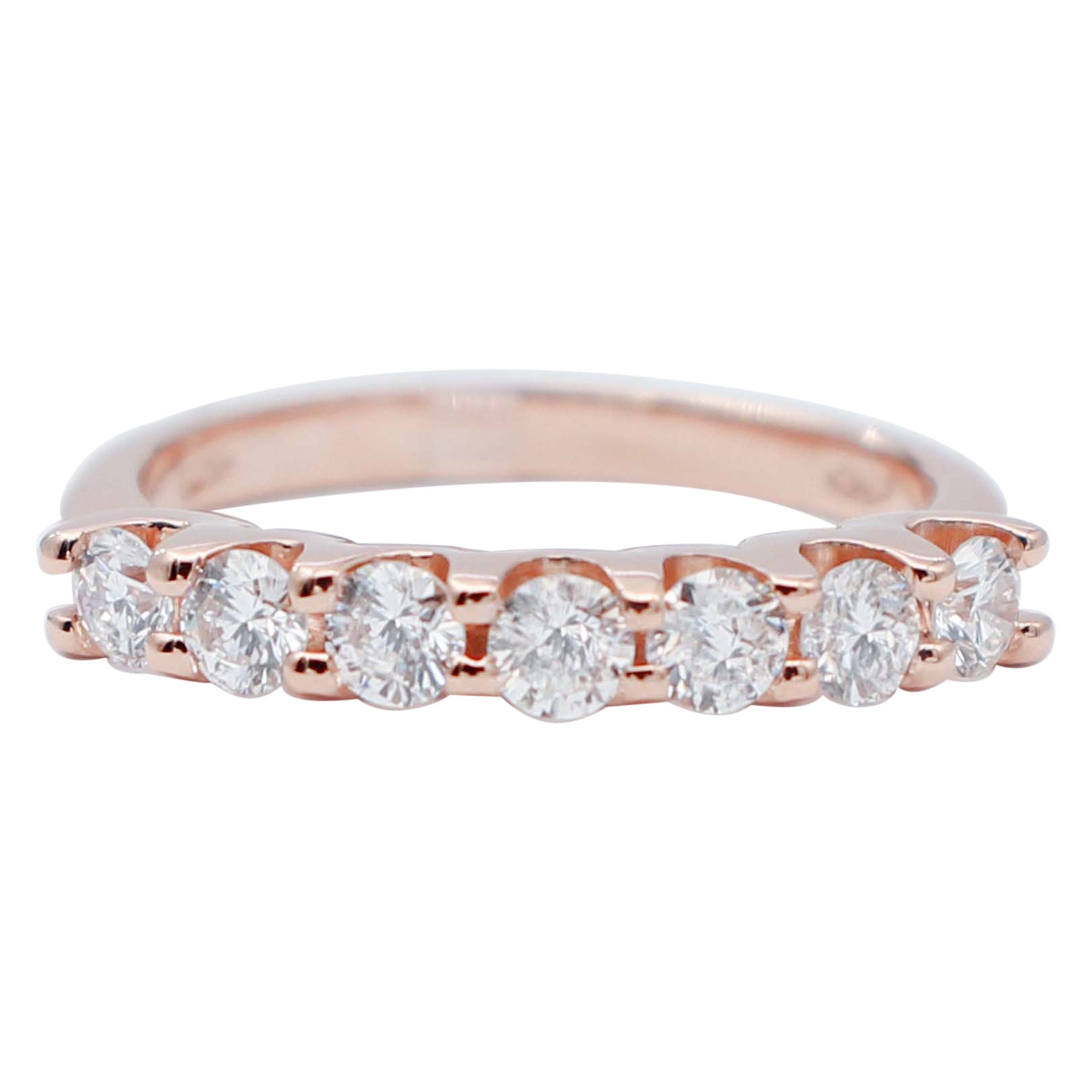 Diamonds, 18 Karat Rose Gold Engagement Ring For Sale