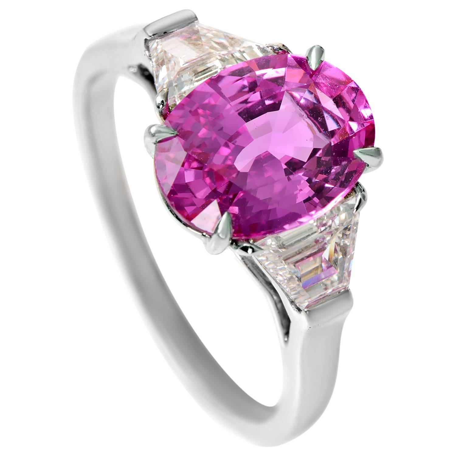 Bulgari Burma Pink Sapphire Diamond Ring