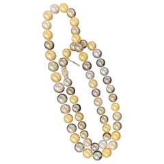 Collier de perles des mers du Sud de longueur opéra