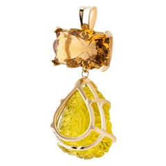 Collier à pendentif Scarlett en or jaune massif 10 carats