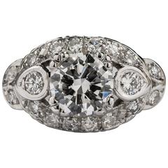 Art Deco Style .90ct Diamond Ring