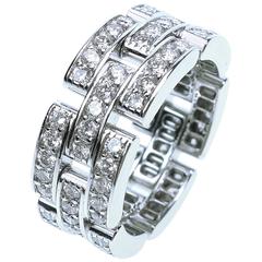 Cartier Maillon Panthere Diamond Gold Band Ring