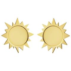Gold Vermeil Sterling Silver Sun Earrings 11