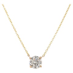Solitaire Diamond Pendant/Necklace