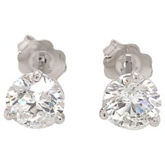 Medium Sized Diamond Stud Earrings