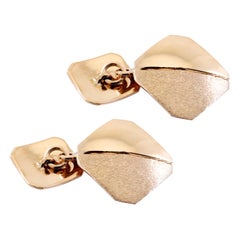 Annellino Italian Fine Jewellery 18k Rose Gold Brushed Cufflinks