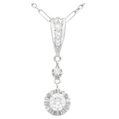 Antique 1920s Diamond and Platinum Pendant