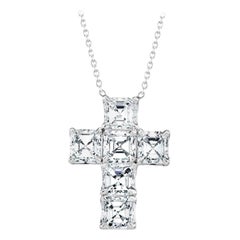 4.40 Carat Asscher Cut Diamond Cross