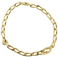 Retro David Webb Figaro Gold Chain Bracelet 