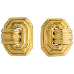 Henry Dunay Classic Geometric Gold Earrings