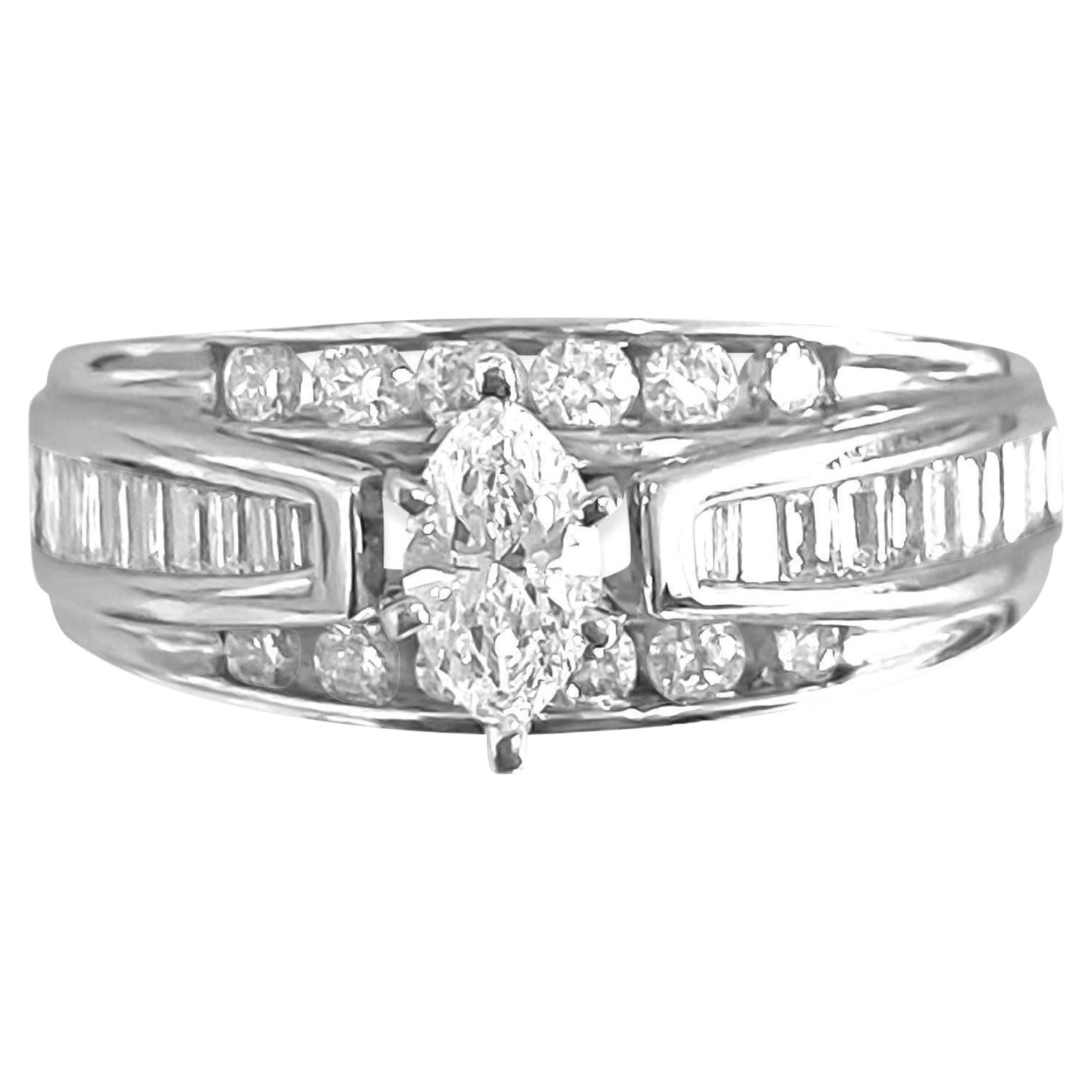 2.40 Ct Round Solitaire Bridal Diamond Engagement Ring 14k Solid White Gold 