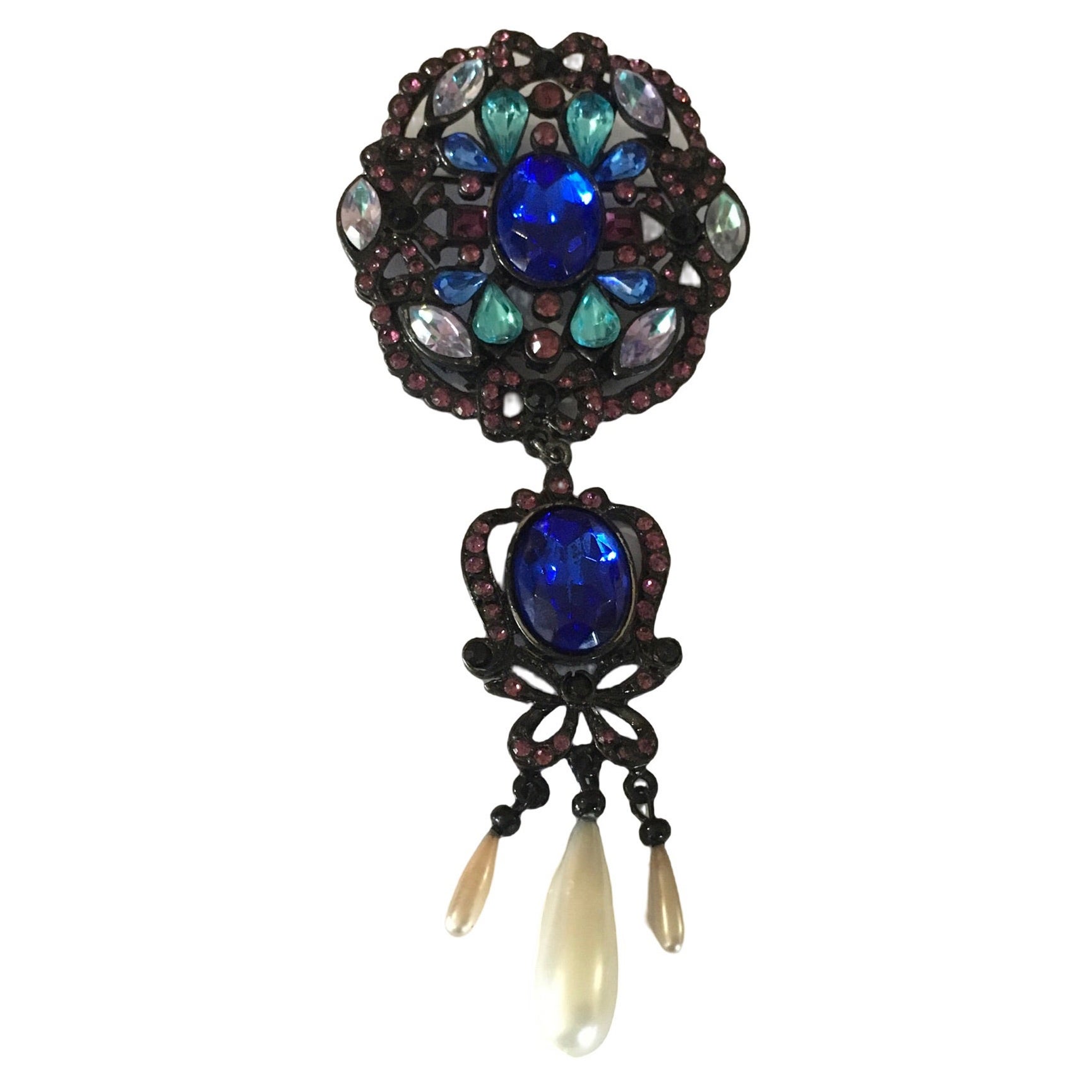 Broche Vintage Signée Jean-Louis Scherrer Paris - Bijou De Couture - Occasion