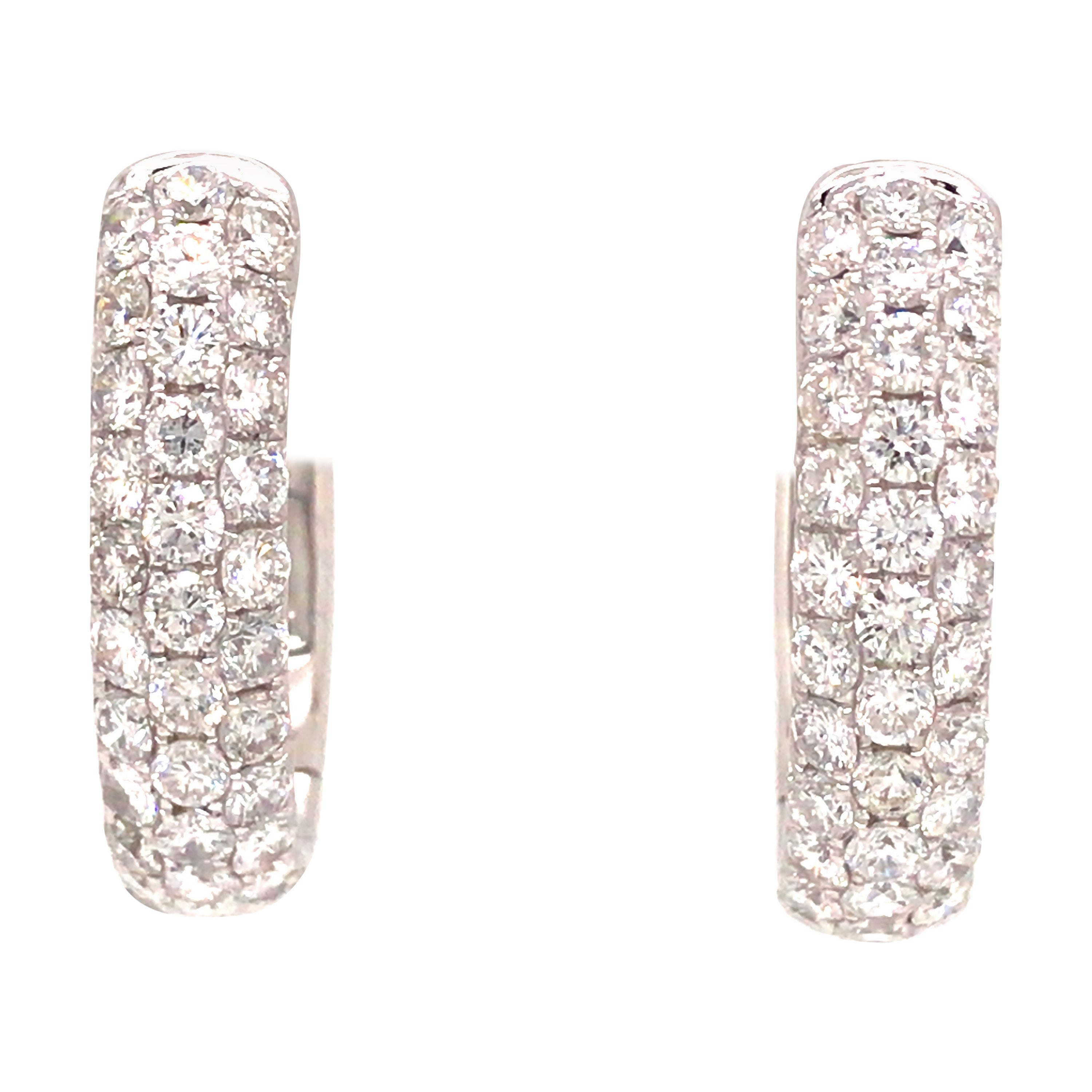 Aurora Glow Pavé Gold Hoop Earrings main image 0