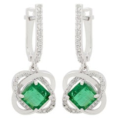 Emerald 14 Karat Gold Huggie Earrings