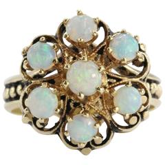 Antique Victorian Fiery Opal Gold Ring