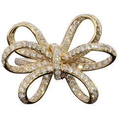 Diamond Gold Bow Ring