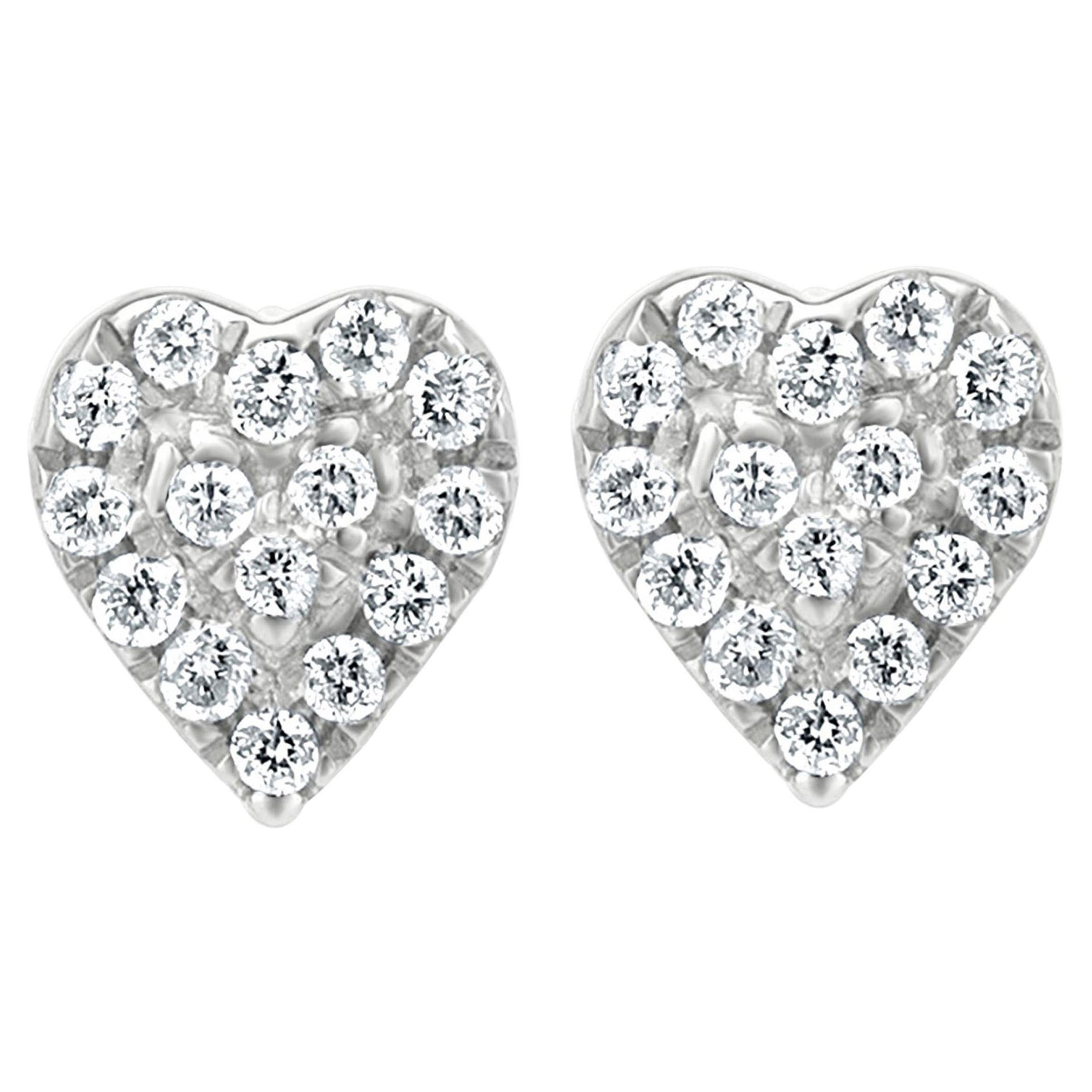 Ari Heart Gold Rose Quartz Stud Earrings