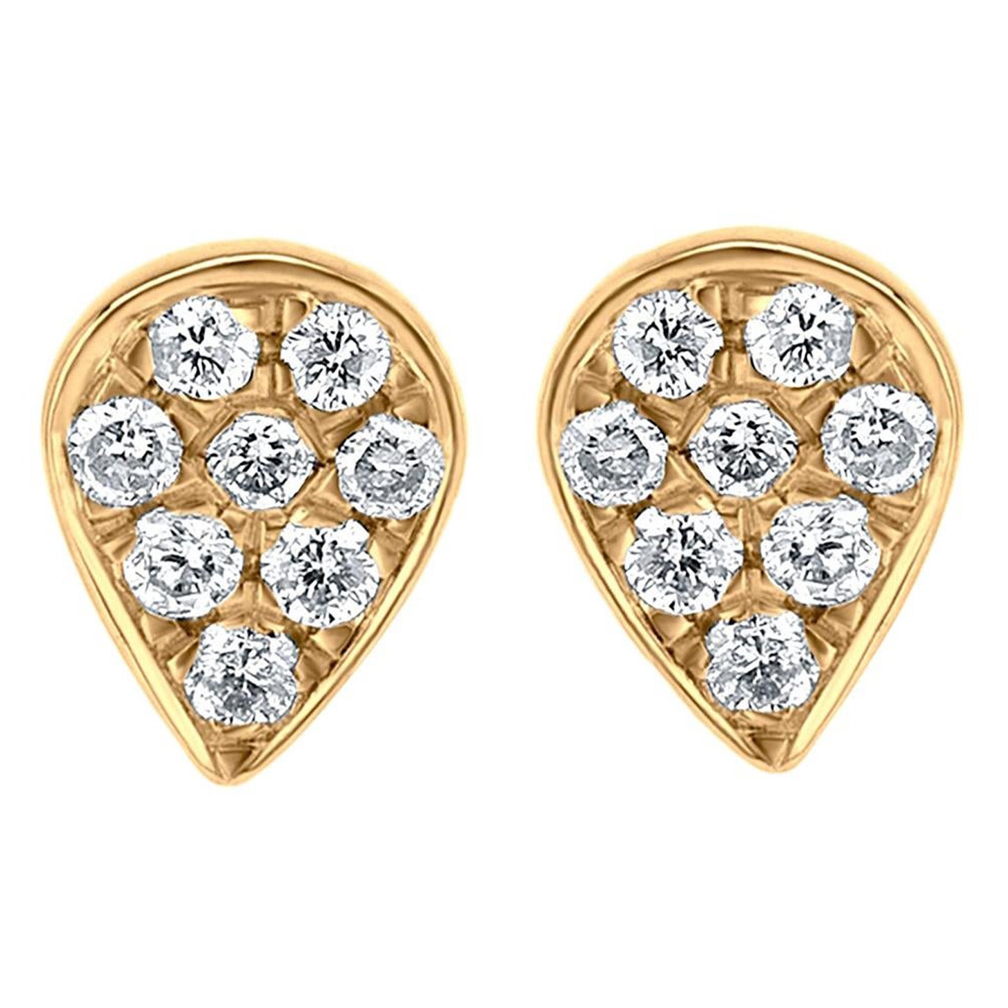 Luxle Diamond Star Stud Earrings in 18k Yellow Gold For Sale at 1stDibs