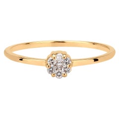 Luxle Diamond Cluster Ring in 18k Yellow Gold