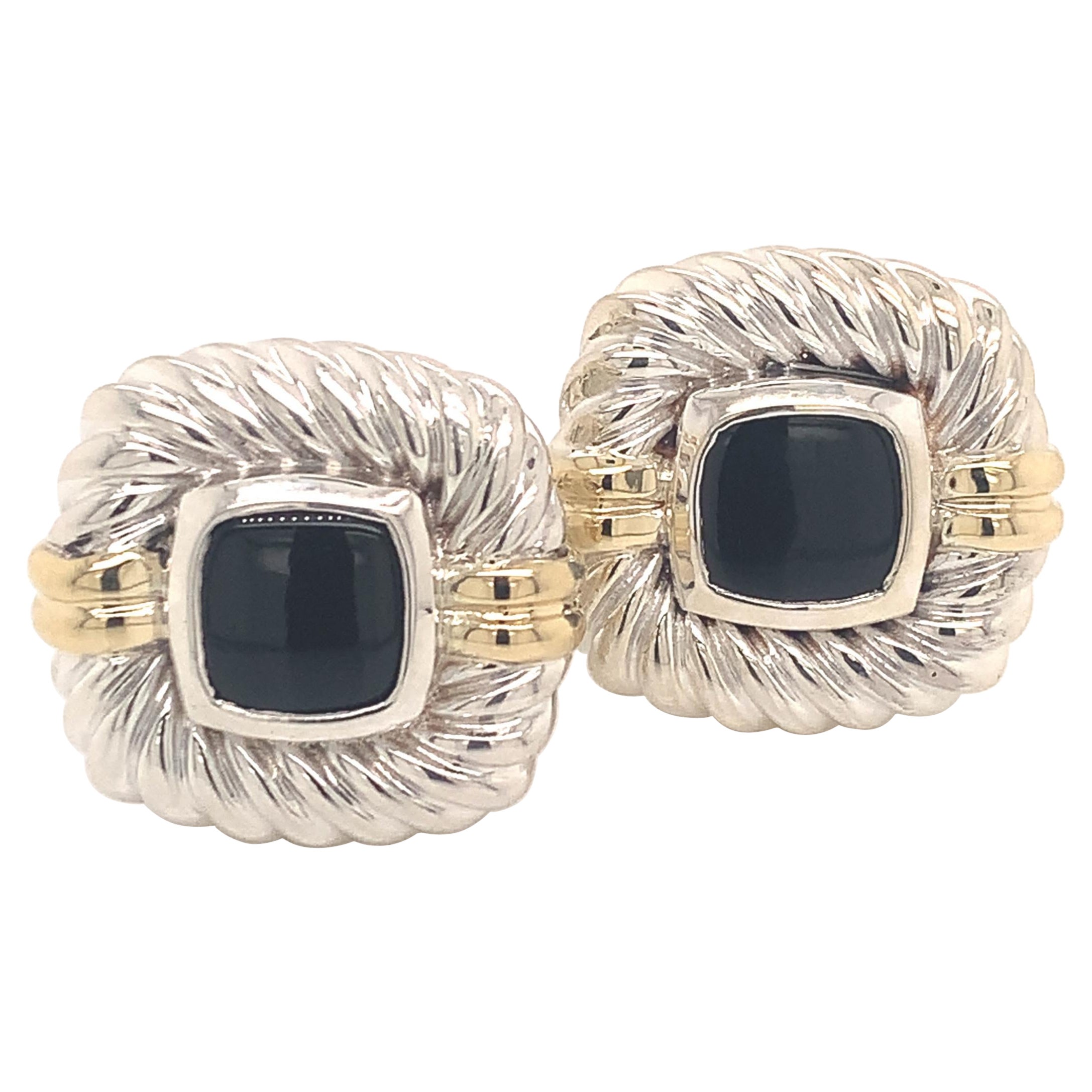 David Yurman Sterling Silver Meteorite Cufflinks at 1stDibs david