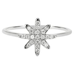 Luxle Diamond Starburst Ring in 18k White Gold