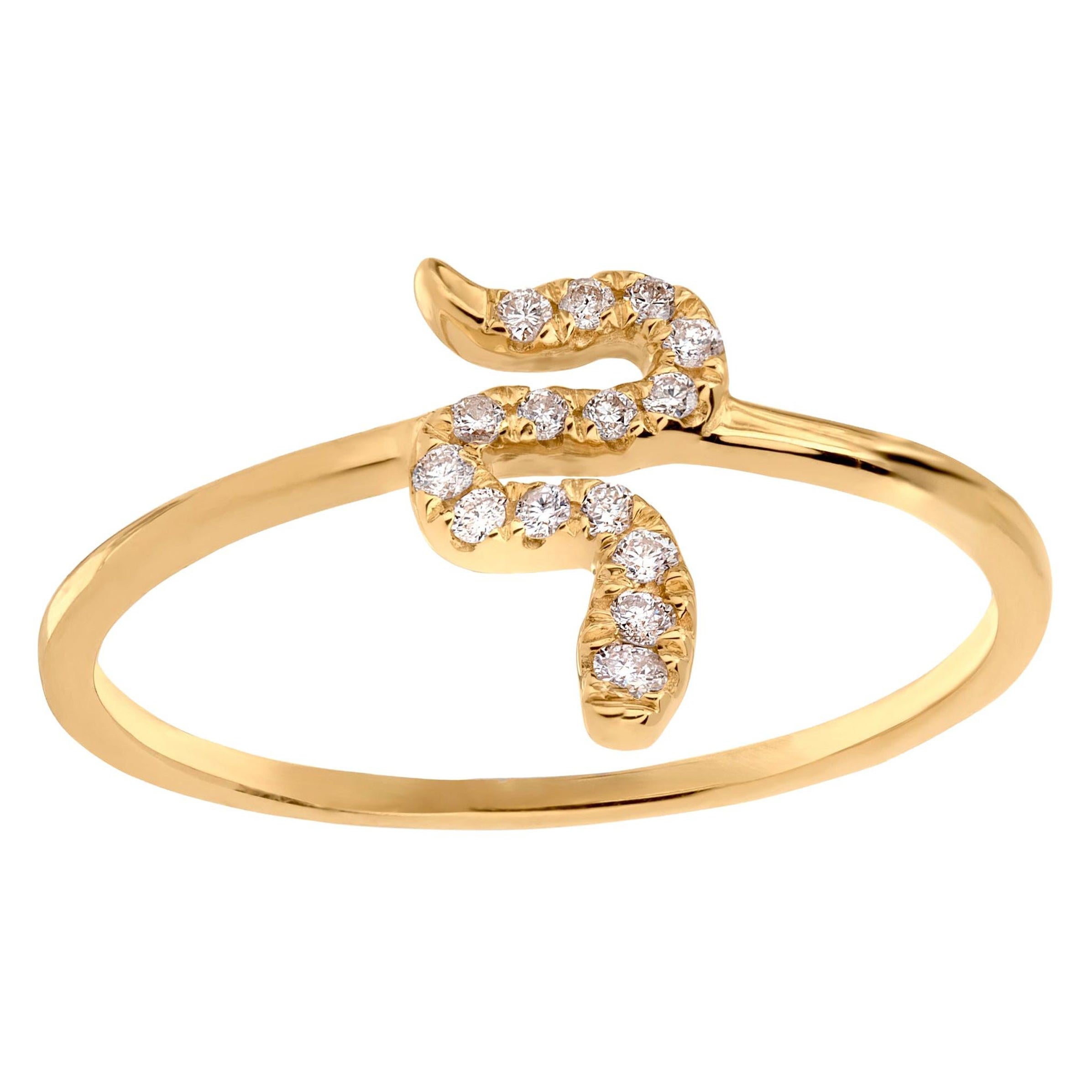 Diamond Gold Snake Ring Circa 1900 at 1stDibs