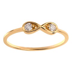 Infinity Diamond Ring in 18K Yellow Gold