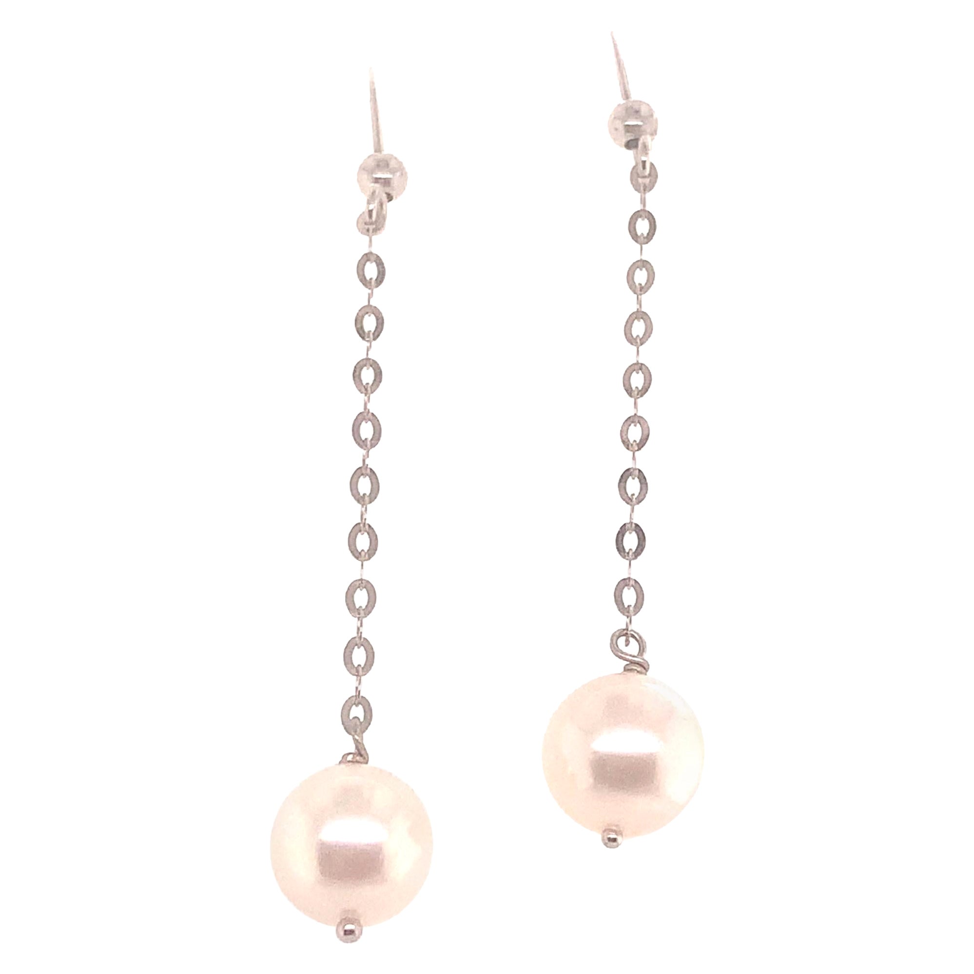 Pendientes de perlas Akoya japonesas de alta calidad engastadas en oro de 14 quilates de 8,44 mm certificadas