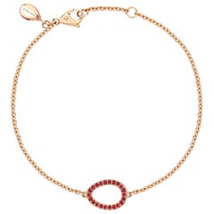 Fabergé Colours of Love Sasha Rose Gold Ruby Egg Chain Bracelet