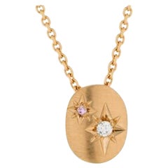 18ct Rose Gold Australian Argyle Pink Diamond Star Shine Necklet