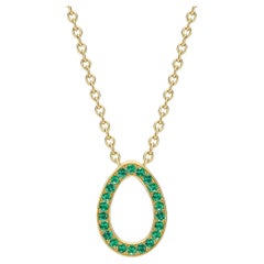 Sasha Gelbgoldener Smaragd-Eier-Anhänger "Farben der Liebe" von Fabergé