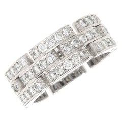Cartier Maillon Panthere White Gold and Diamond Band Ring