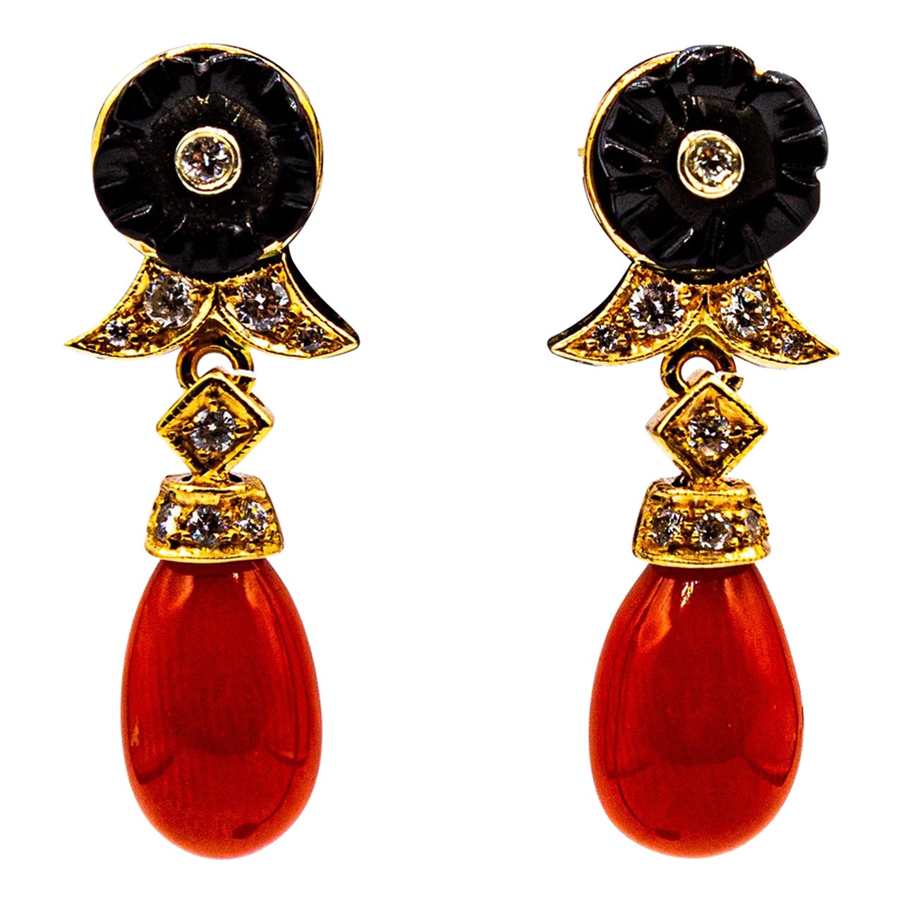 [Julie Vos] Portofino Demi Earring-Gold-White Jade main image 1