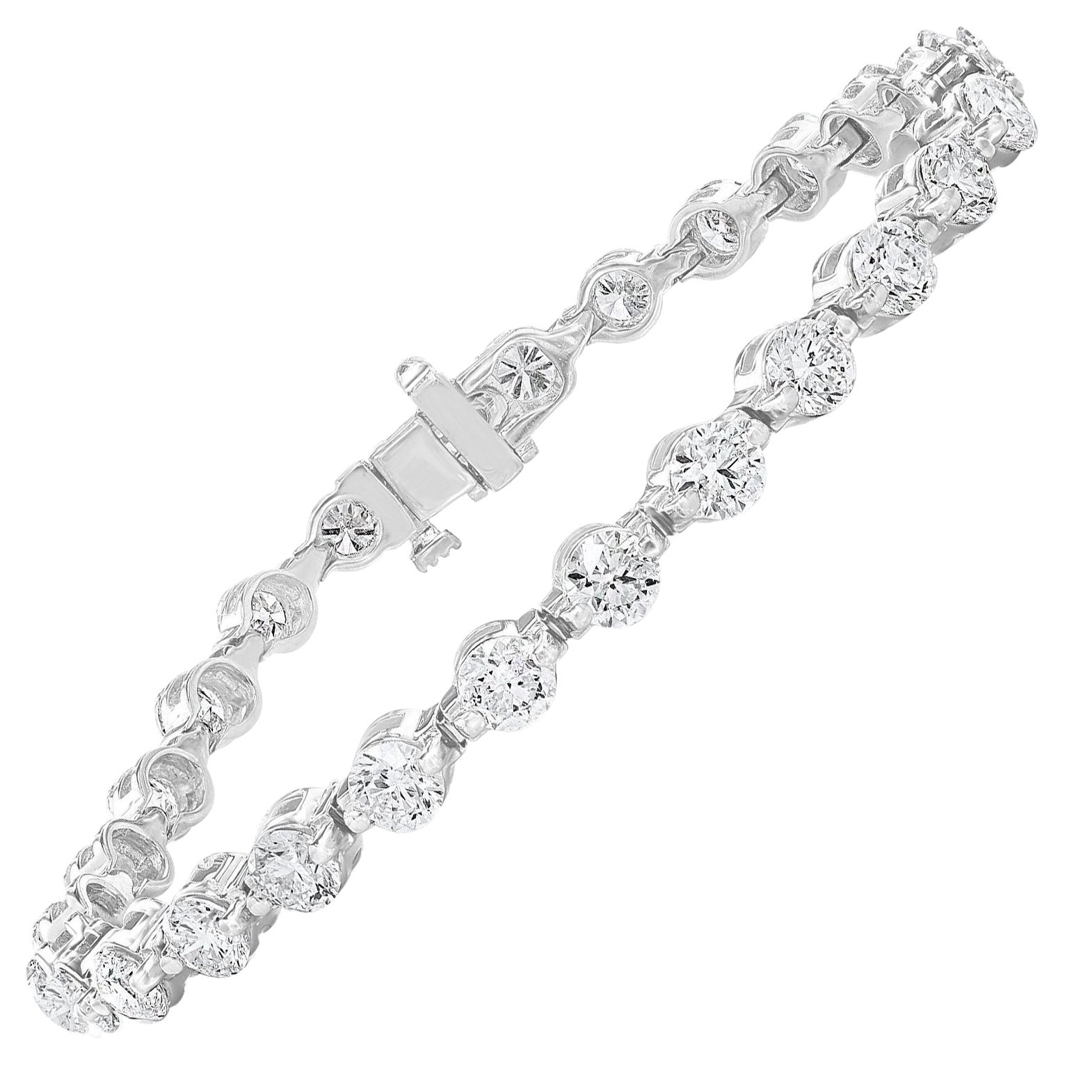 Amazoncom 10 Carat Classic Diamond Tennis Bracelet 14K White Gold Premium  Collection 10 carats Clothing Shoes  Jewelry