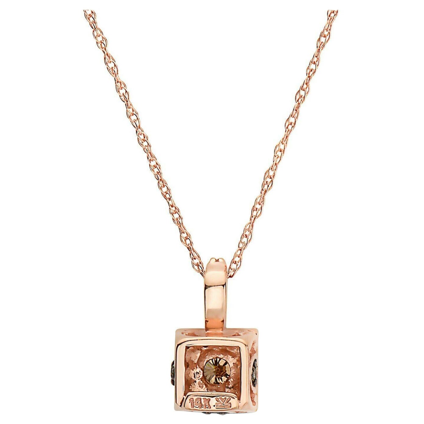 Halskette Mit Anhänger Von LeVian, 14 Karat Roségold Rhodolith Granat Turmalin Weißtopas