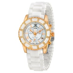 Orologio LeVian Time Cinturino in ceramica Acciaio inossidabile