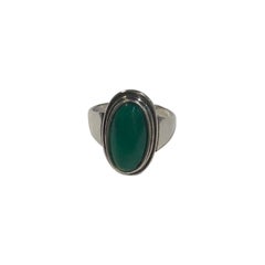 Georg Jensen Sterling Silver Ring No 47 with Green Agate