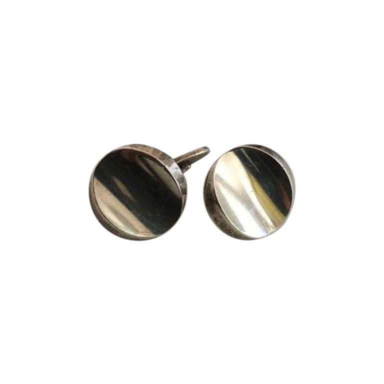 Georg Jensen Sterling Silver Cufflinks No 107 For Sale