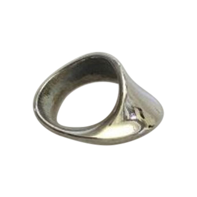 Georg Jensen Sterling Silver Torun Ring with Pearl No 370 at 1stDibs ...