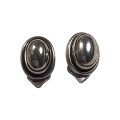 Georg Jensen Sterling Silver Clip Earrings No 86B
