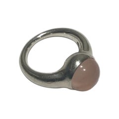 Georg Jensen Anello in argento sterling n. 453 con quarzo rosa a gocce