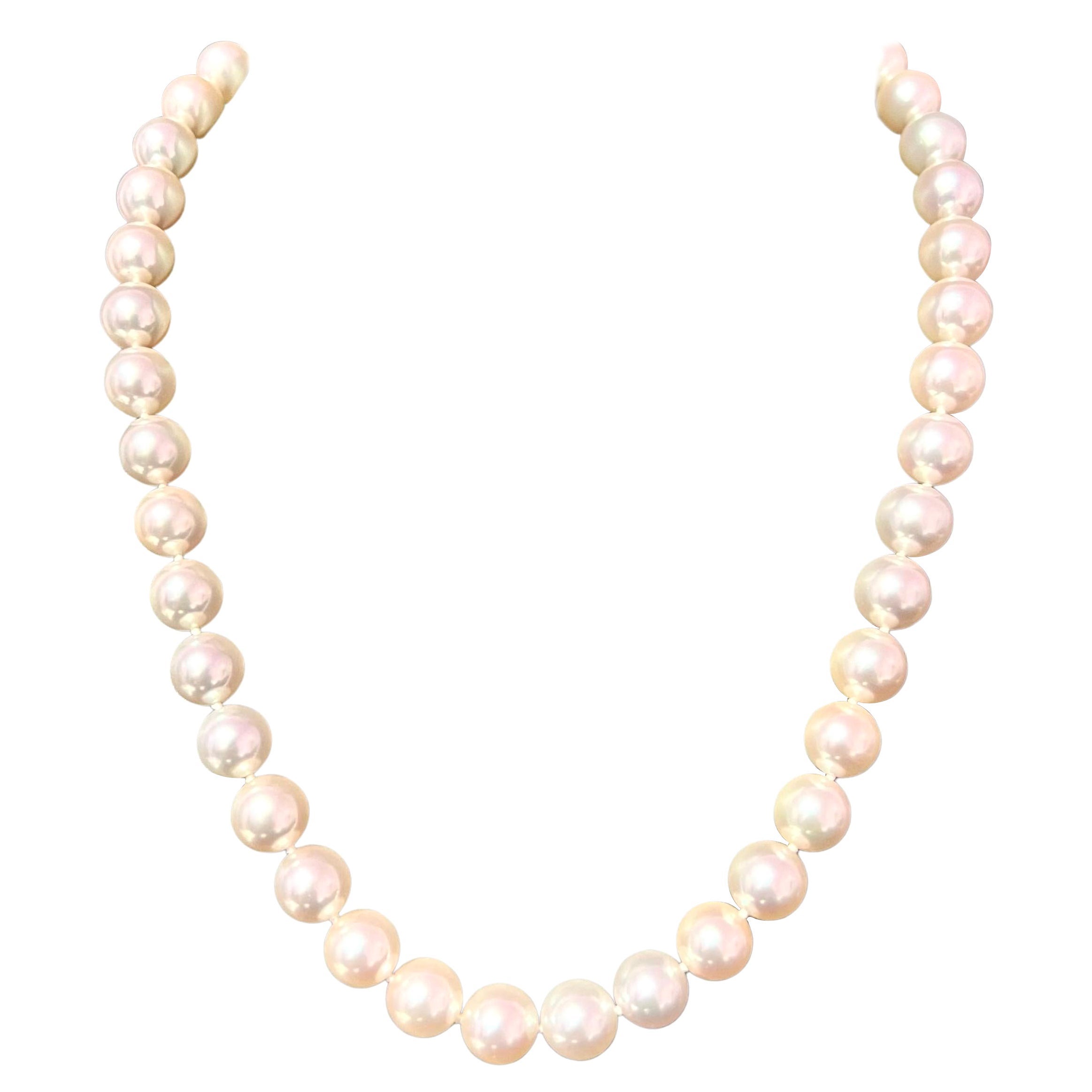 Tiffany and Co Estate Akoya Pearl Necklace Signature X 18k Gold ...