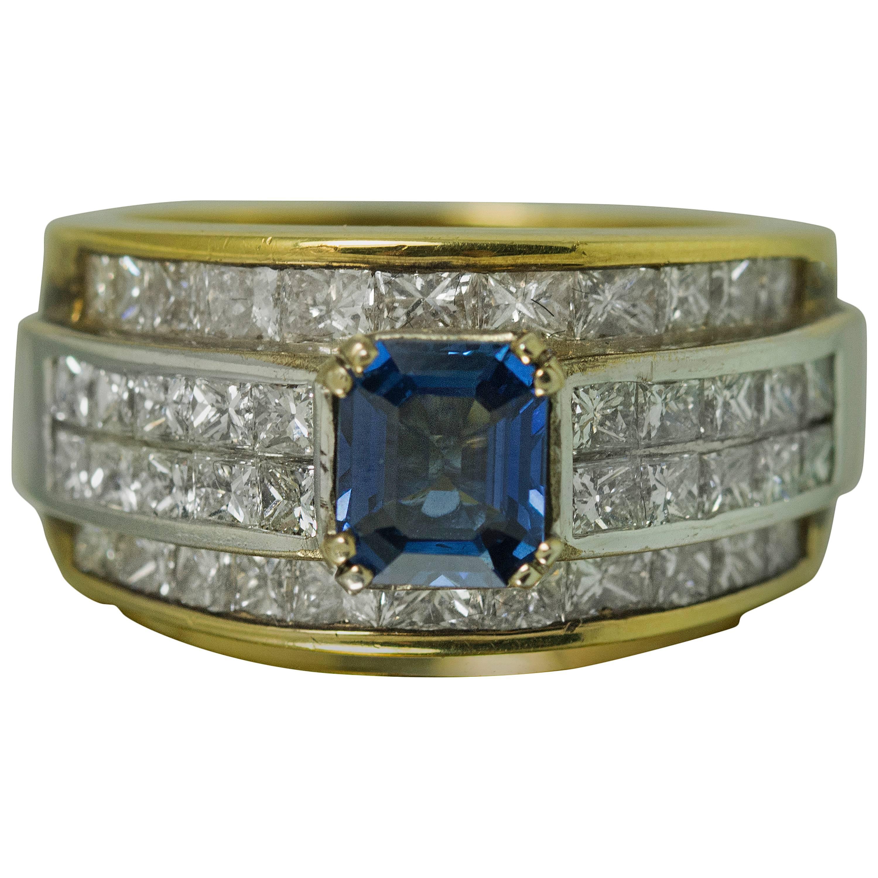 Sapphire Gold Ring For Sale